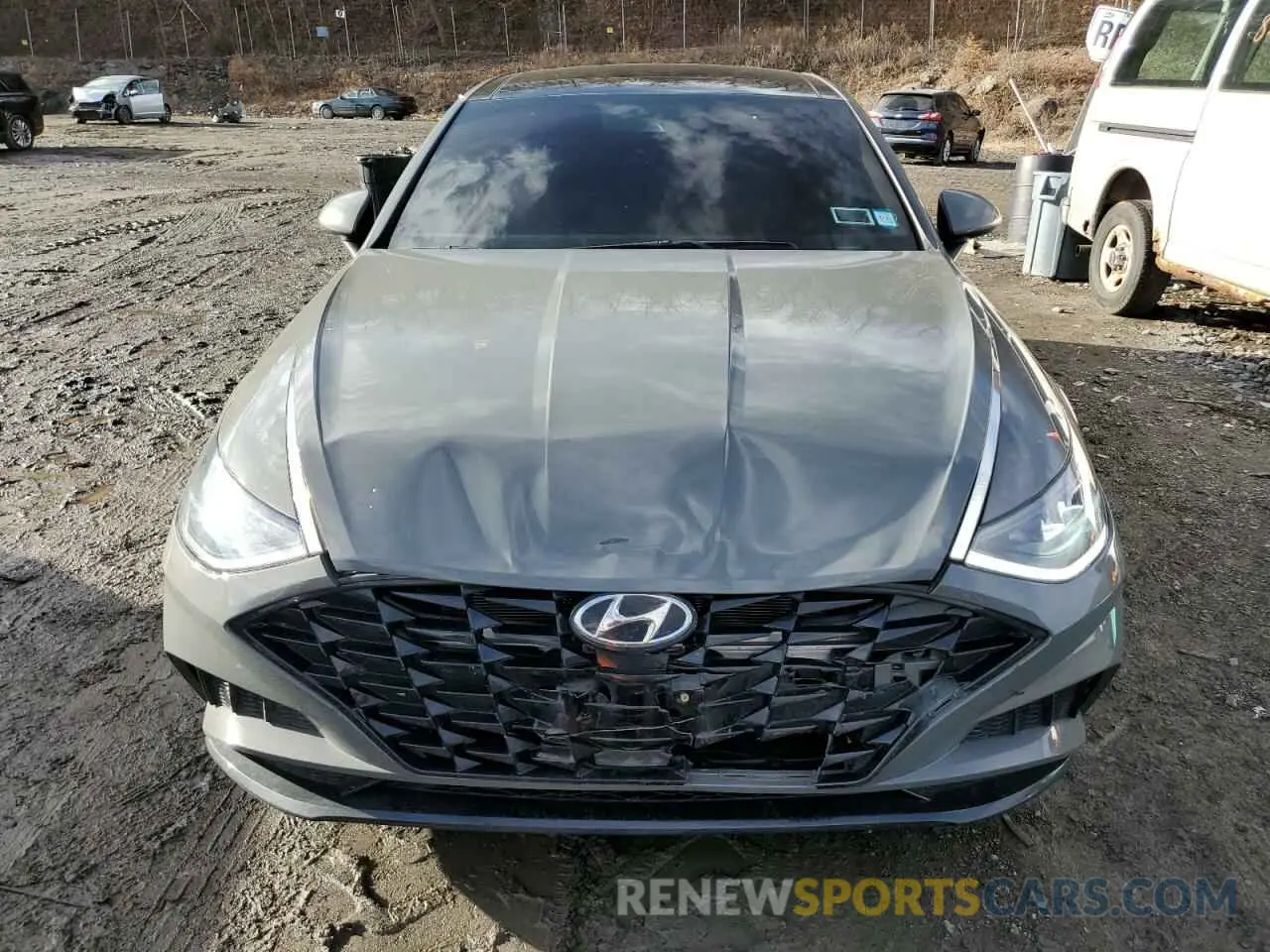 5 fotografías del automóvil dañado 5NPEF4JA2MH120572 HYUNDAI SONATA 2021