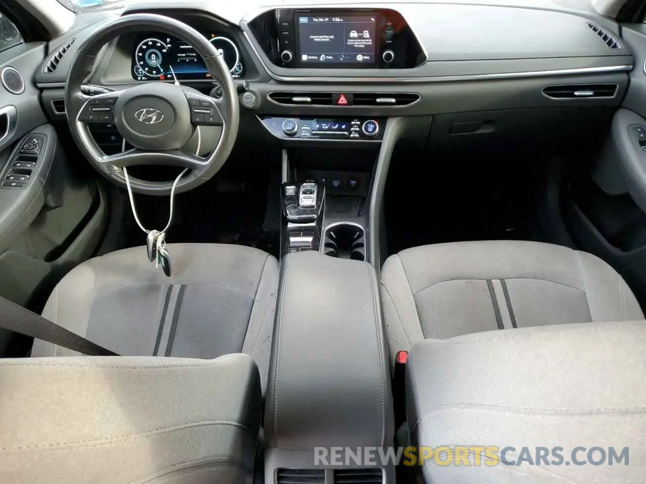 8 fotografías del automóvil dañado 5NPEF4JA2MH120572 HYUNDAI SONATA 2021