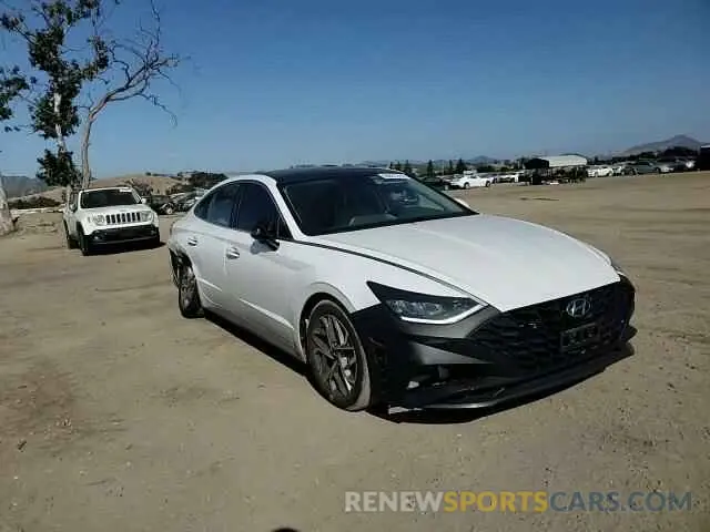 13 fotografías del automóvil dañado 5NPEF4JA4MH086800 HYUNDAI SONATA 2021