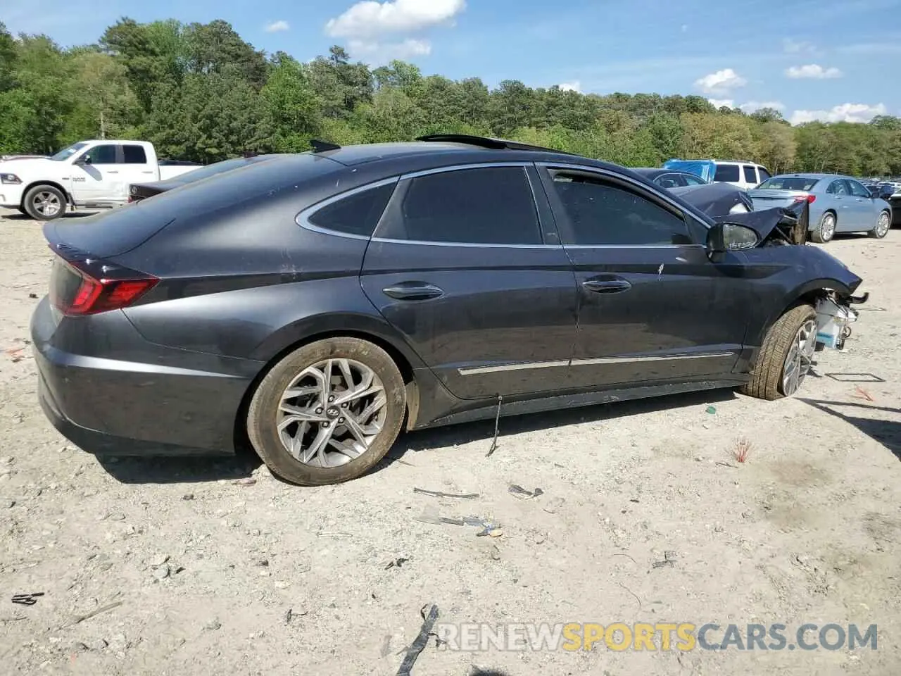 3 fotografías del automóvil dañado 5NPEF4JA7MH103010 HYUNDAI SONATA 2021