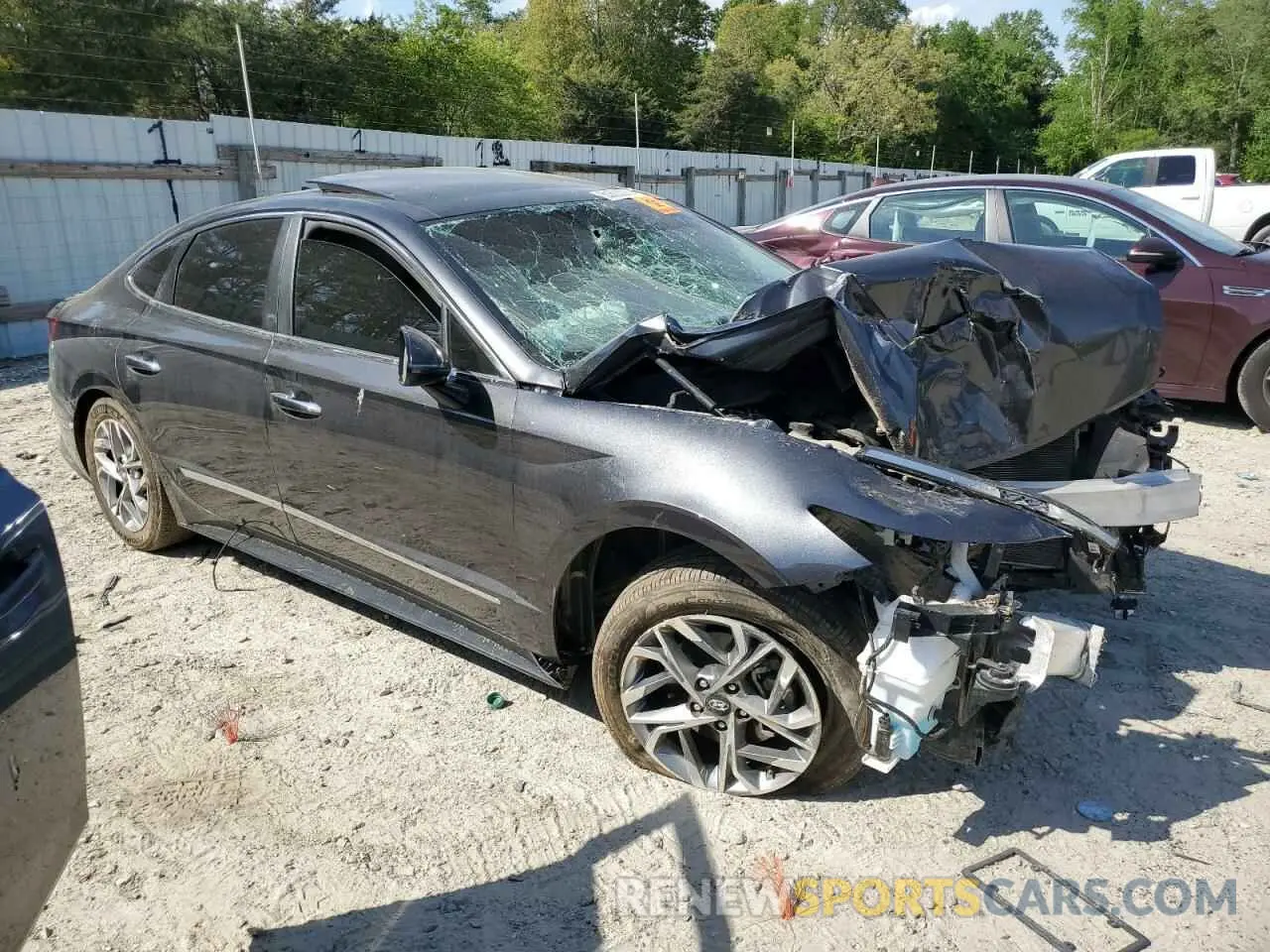 4 fotografías del automóvil dañado 5NPEF4JA7MH103010 HYUNDAI SONATA 2021