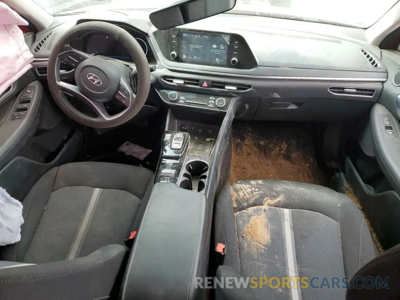 8 fotografías del automóvil dañado 5NPEF4JAXMH102370 HYUNDAI SONATA 2021