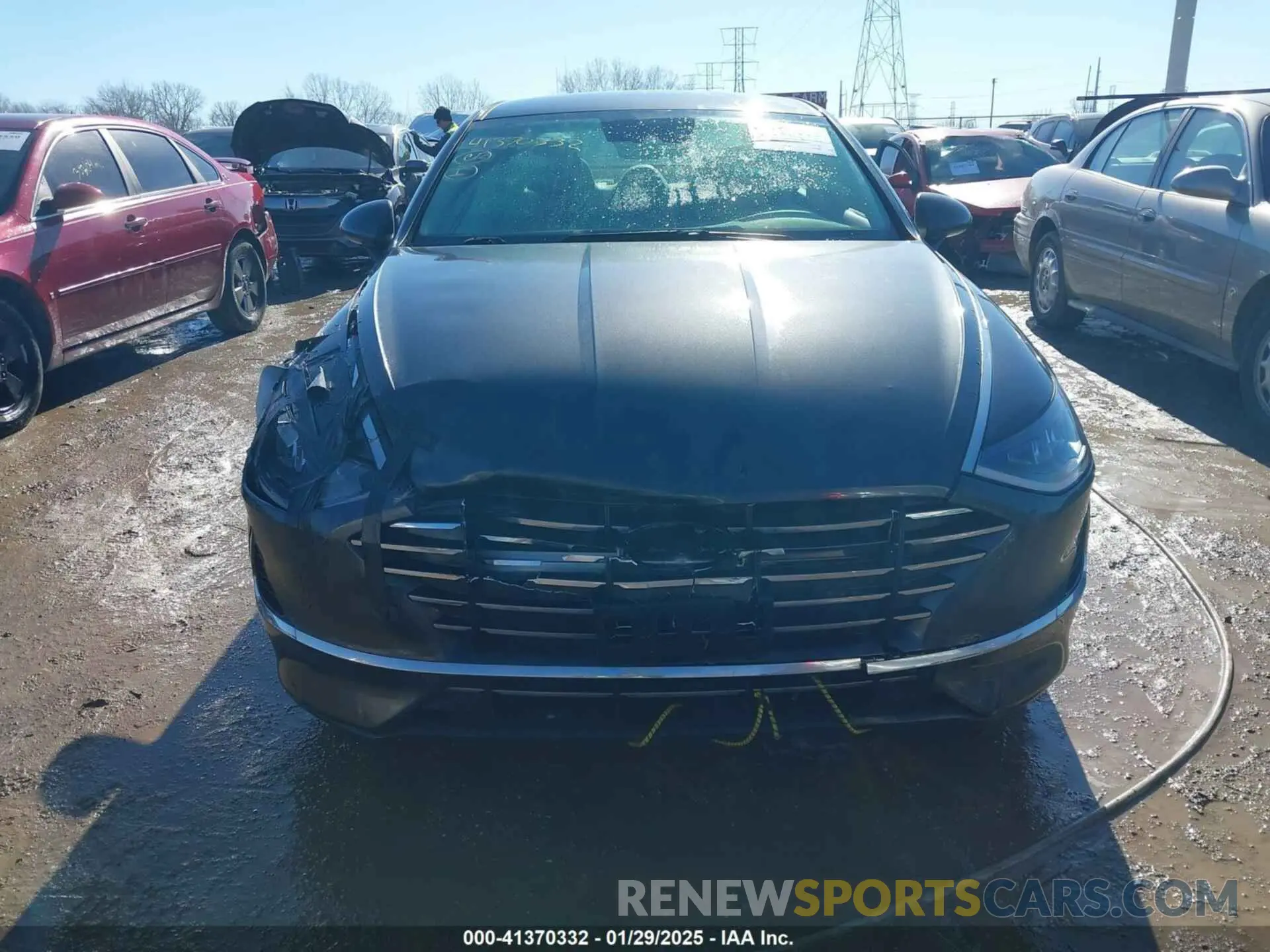 12 fotografías del automóvil dañado 5NPEG4JA0MH074379 HYUNDAI SONATA 2021