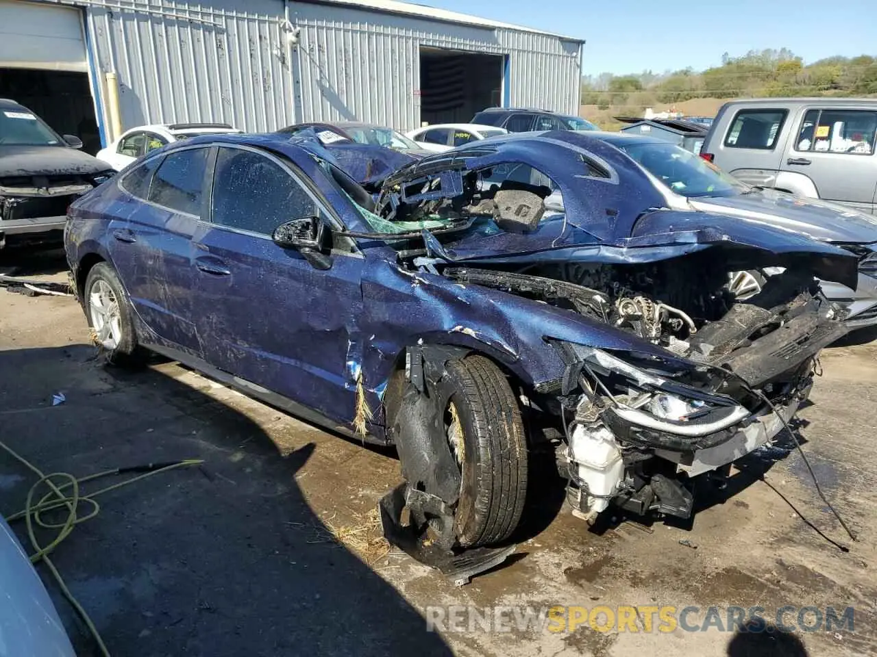 4 fotografías del automóvil dañado 5NPEG4JA1MH073922 HYUNDAI SONATA 2021