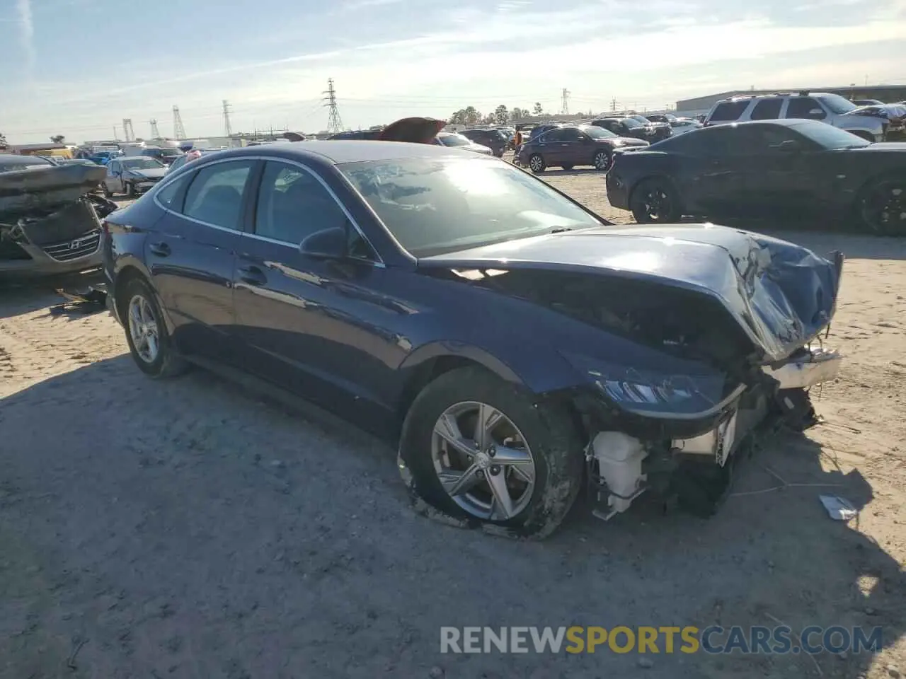 4 fotografías del automóvil dañado 5NPEG4JA3MH065952 HYUNDAI SONATA 2021