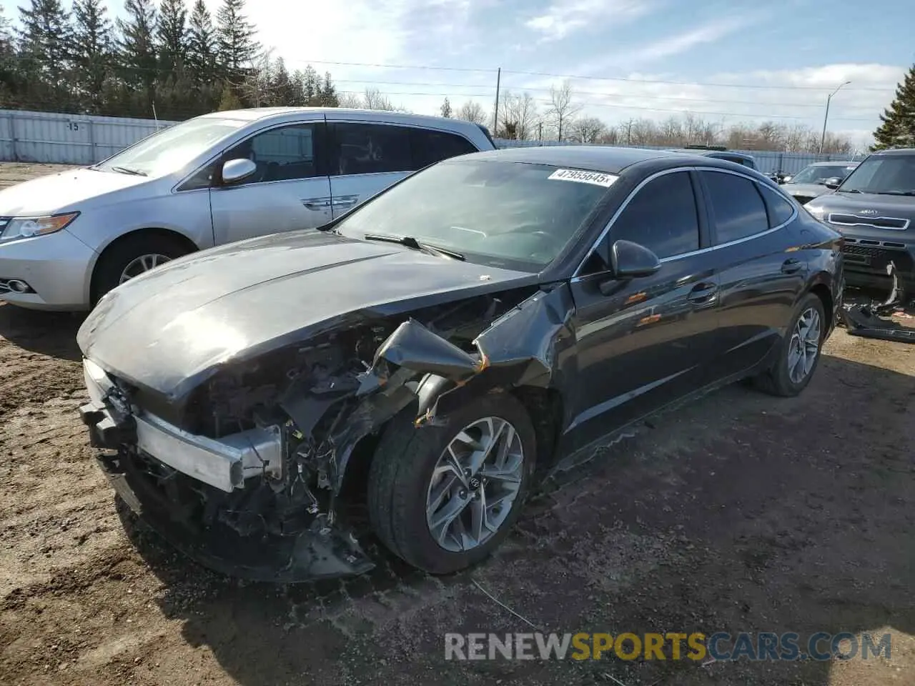 1 fotografías del automóvil dañado 5NPEG4JA3MH132422 HYUNDAI SONATA 2021