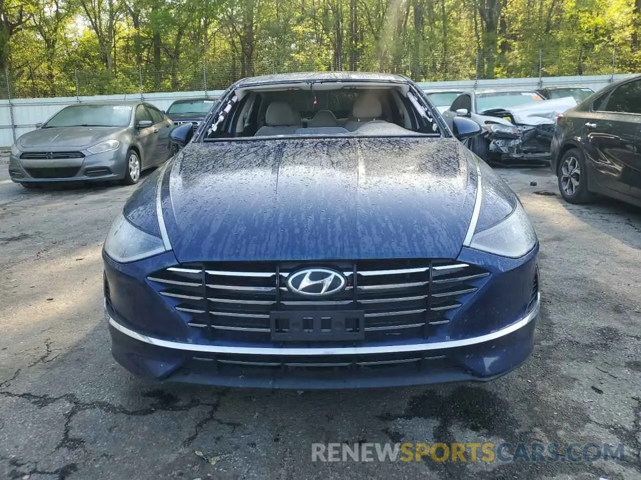 5 fotografías del automóvil dañado 5NPEG4JA4MH082758 HYUNDAI SONATA 2021
