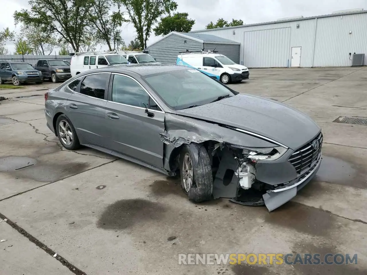 4 fotografías del automóvil dañado 5NPEG4JA4MH105245 HYUNDAI SONATA 2021