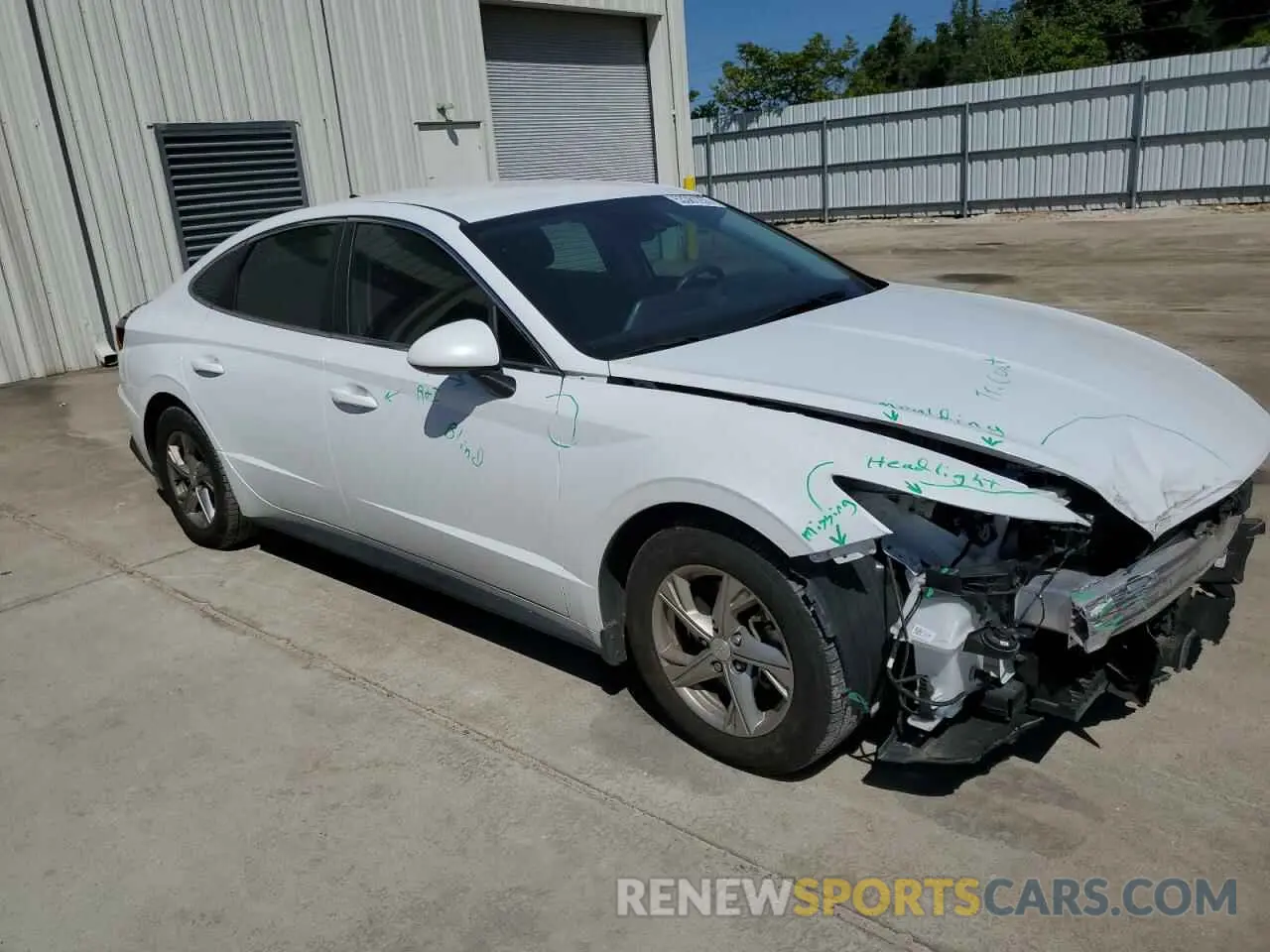 4 fotografías del automóvil dañado 5NPEG4JA5MH120563 HYUNDAI SONATA 2021