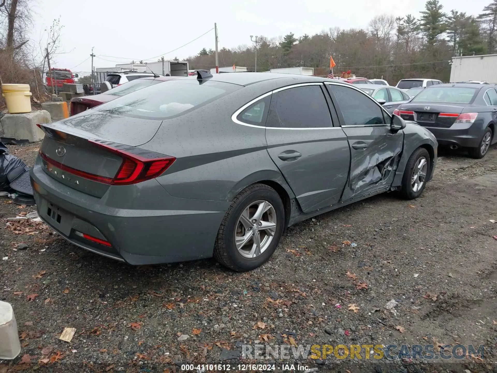 4 fotografías del automóvil dañado 5NPEG4JA6MH067808 HYUNDAI SONATA 2021