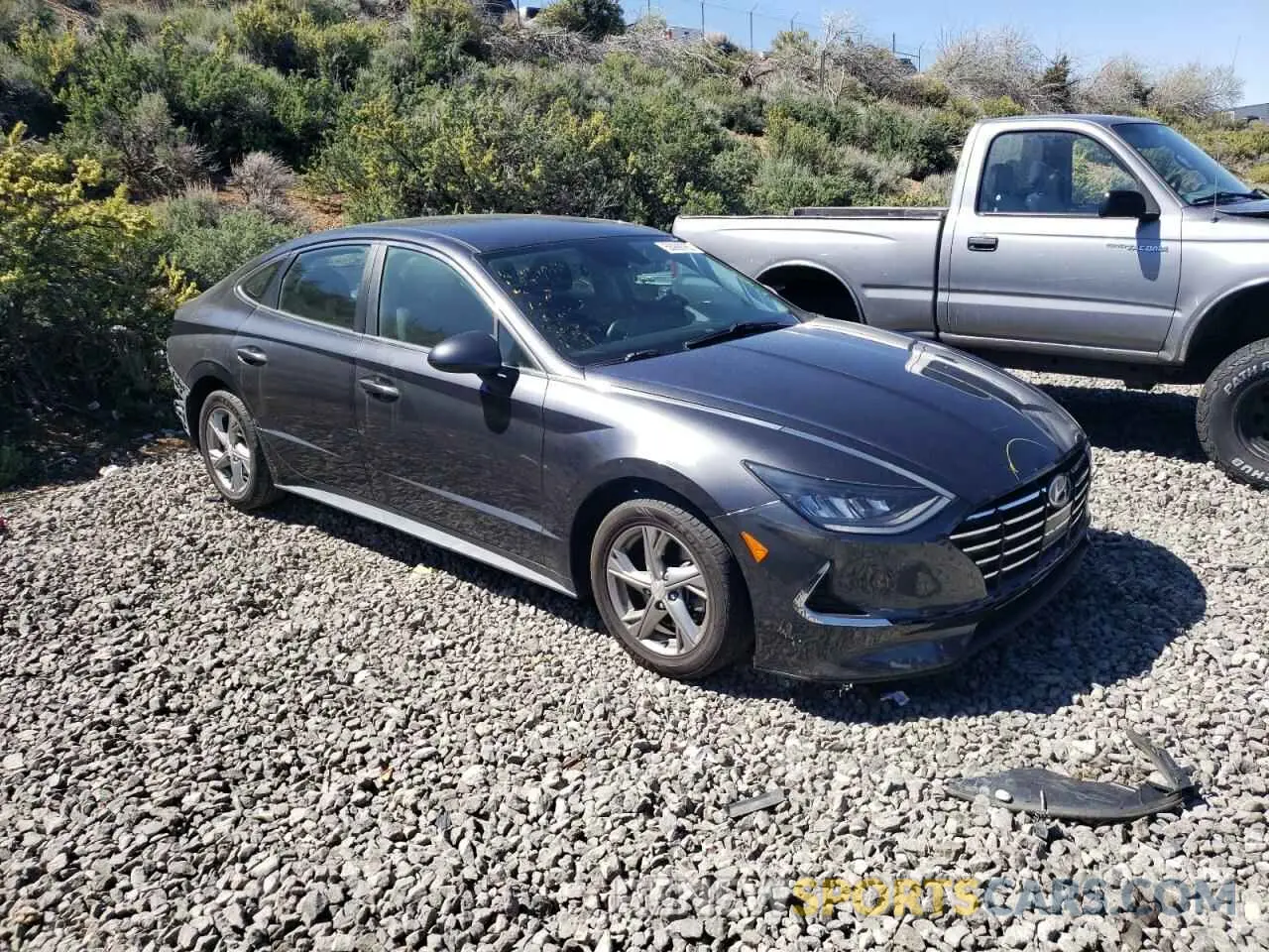 4 fotografías del automóvil dañado 5NPEG4JA6MH079795 HYUNDAI SONATA 2021