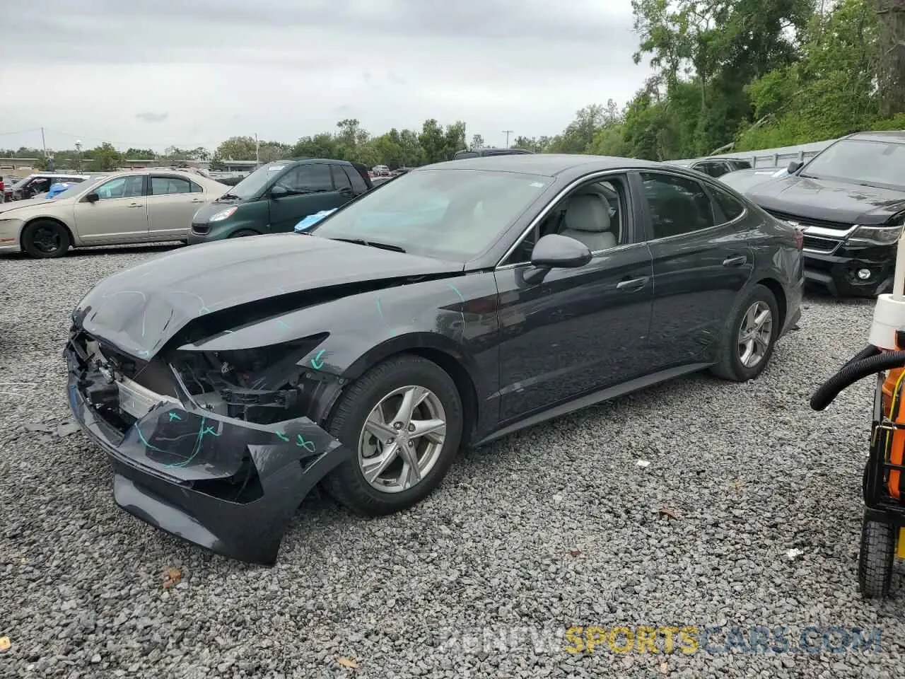 1 fotografías del automóvil dañado 5NPEG4JA6MH103710 HYUNDAI SONATA 2021