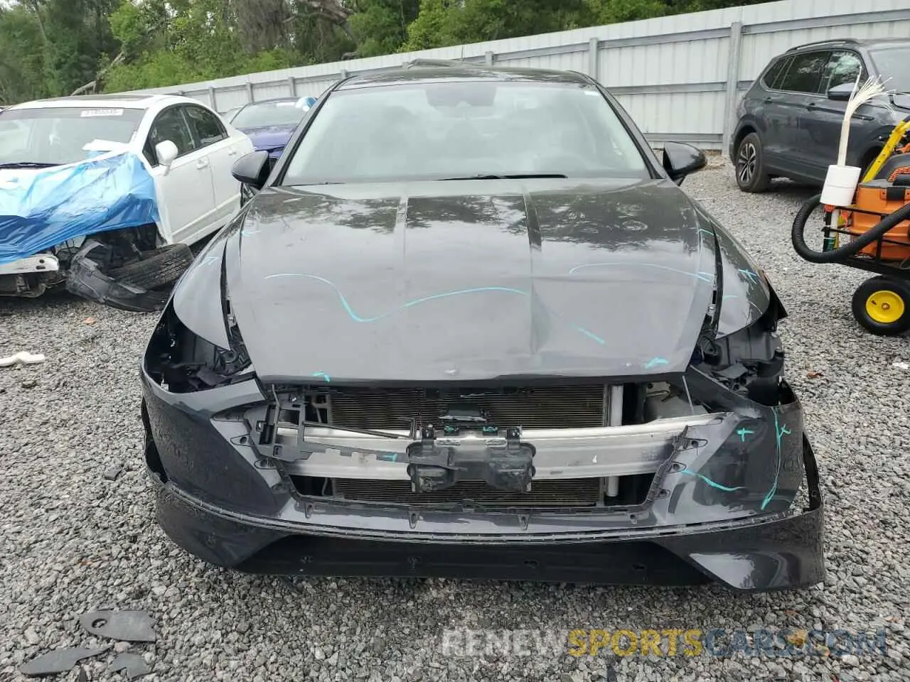 5 fotografías del automóvil dañado 5NPEG4JA6MH103710 HYUNDAI SONATA 2021
