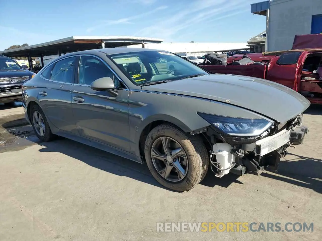 4 fotografías del automóvil dañado 5NPEG4JA7MH095102 HYUNDAI SONATA 2021