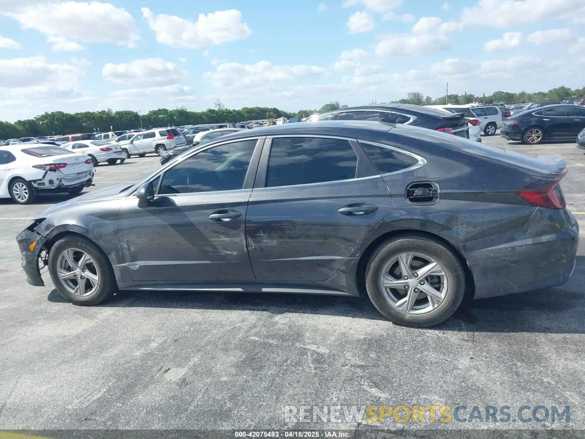 14 fotografías del automóvil dañado 5NPEG4JA7MH119429 HYUNDAI SONATA 2021