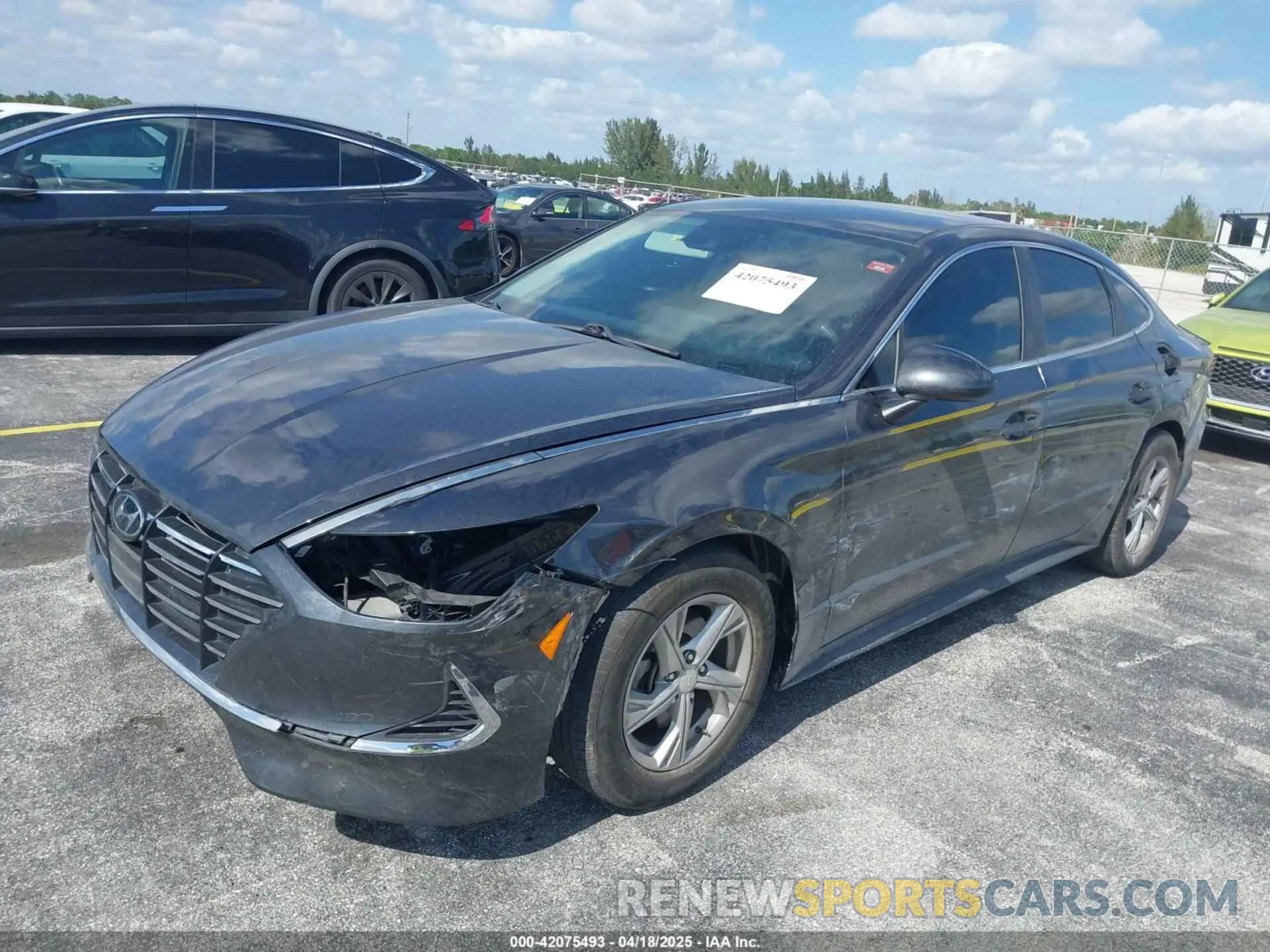 2 fotografías del automóvil dañado 5NPEG4JA7MH119429 HYUNDAI SONATA 2021