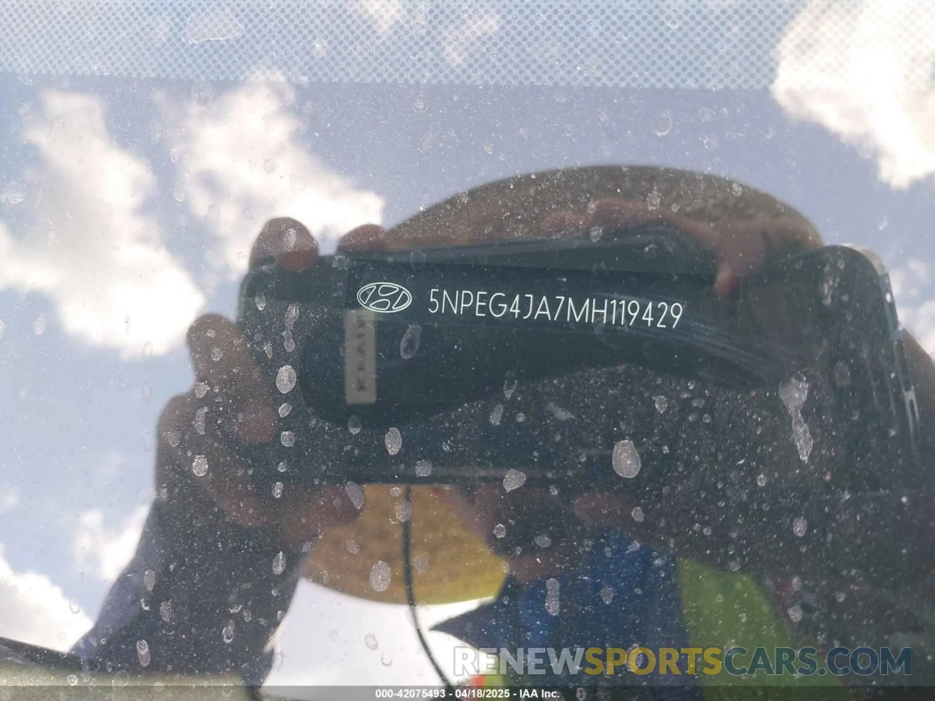 9 fotografías del automóvil dañado 5NPEG4JA7MH119429 HYUNDAI SONATA 2021