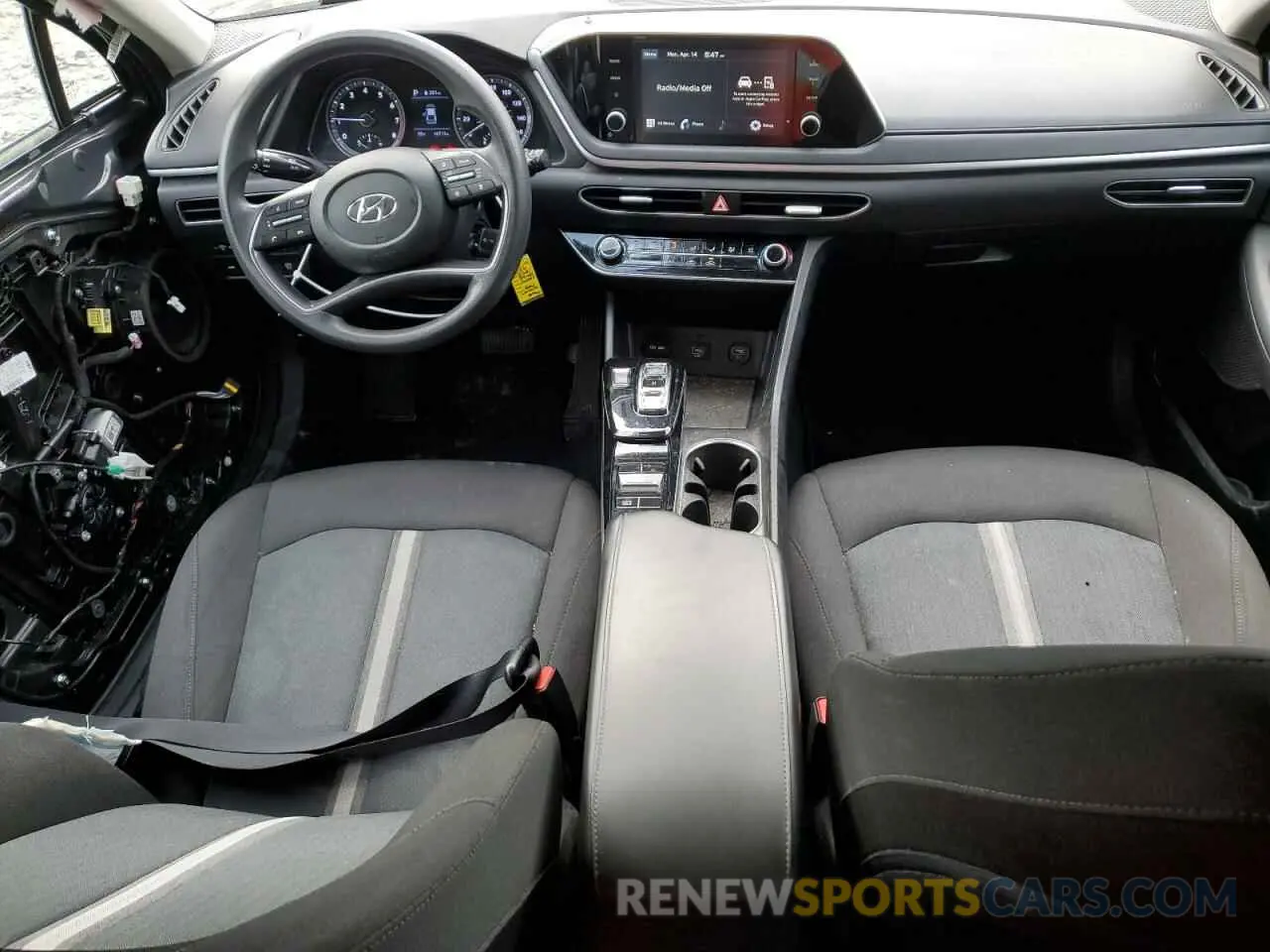 8 fotografías del automóvil dañado 5NPEG4JA7MH120404 HYUNDAI SONATA 2021