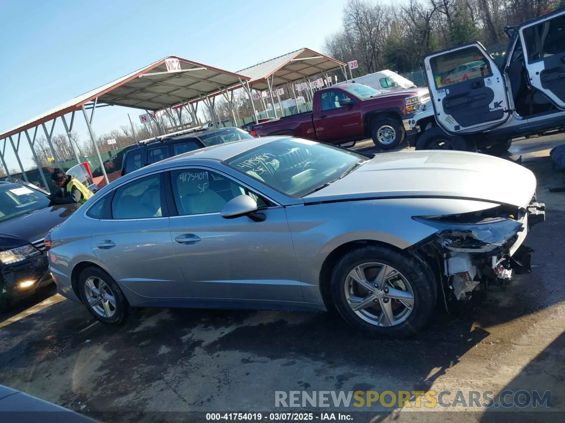14 fotografías del automóvil dañado 5NPEG4JA8MH074923 HYUNDAI SONATA 2021