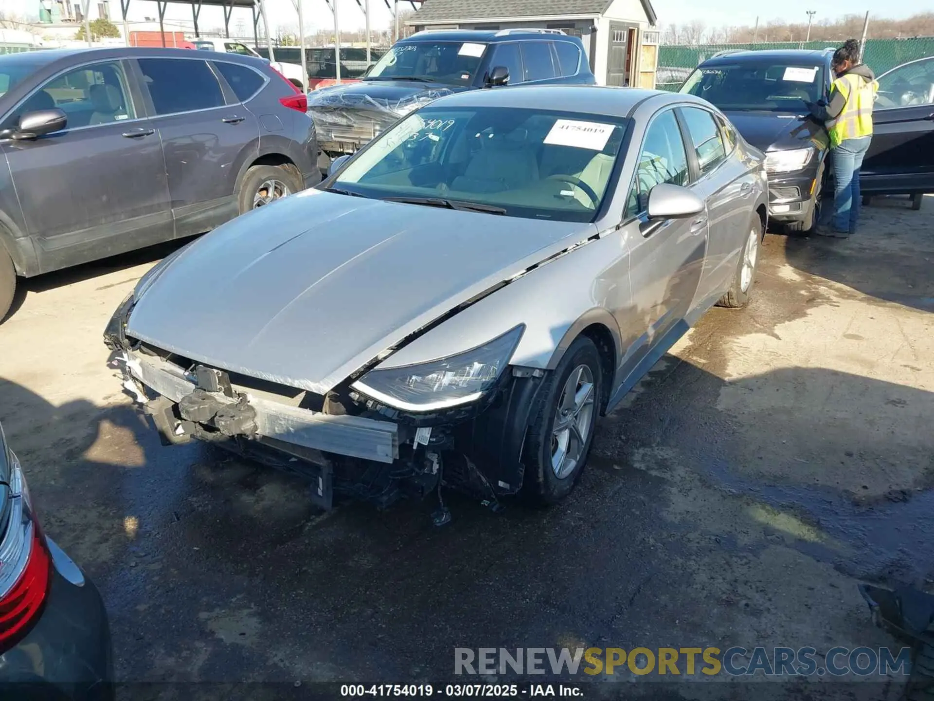 2 fotografías del automóvil dañado 5NPEG4JA8MH074923 HYUNDAI SONATA 2021