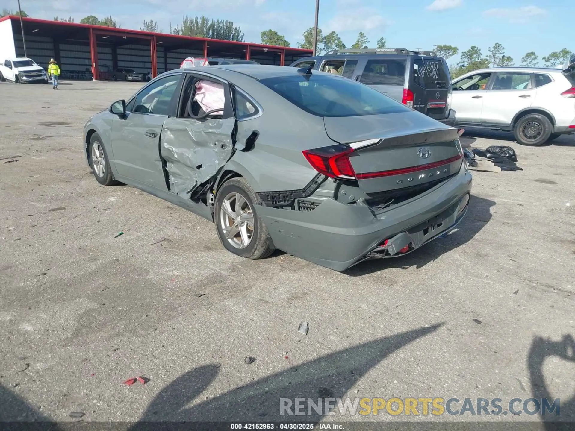 3 fotografías del automóvil dañado 5NPEG4JA8MH121593 HYUNDAI SONATA 2021