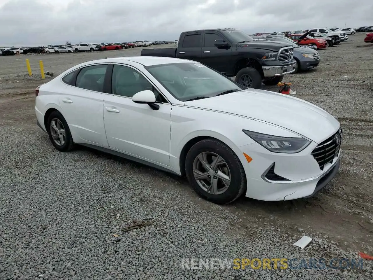 4 fotografías del automóvil dañado 5NPEG4JA9MH069598 HYUNDAI SONATA 2021