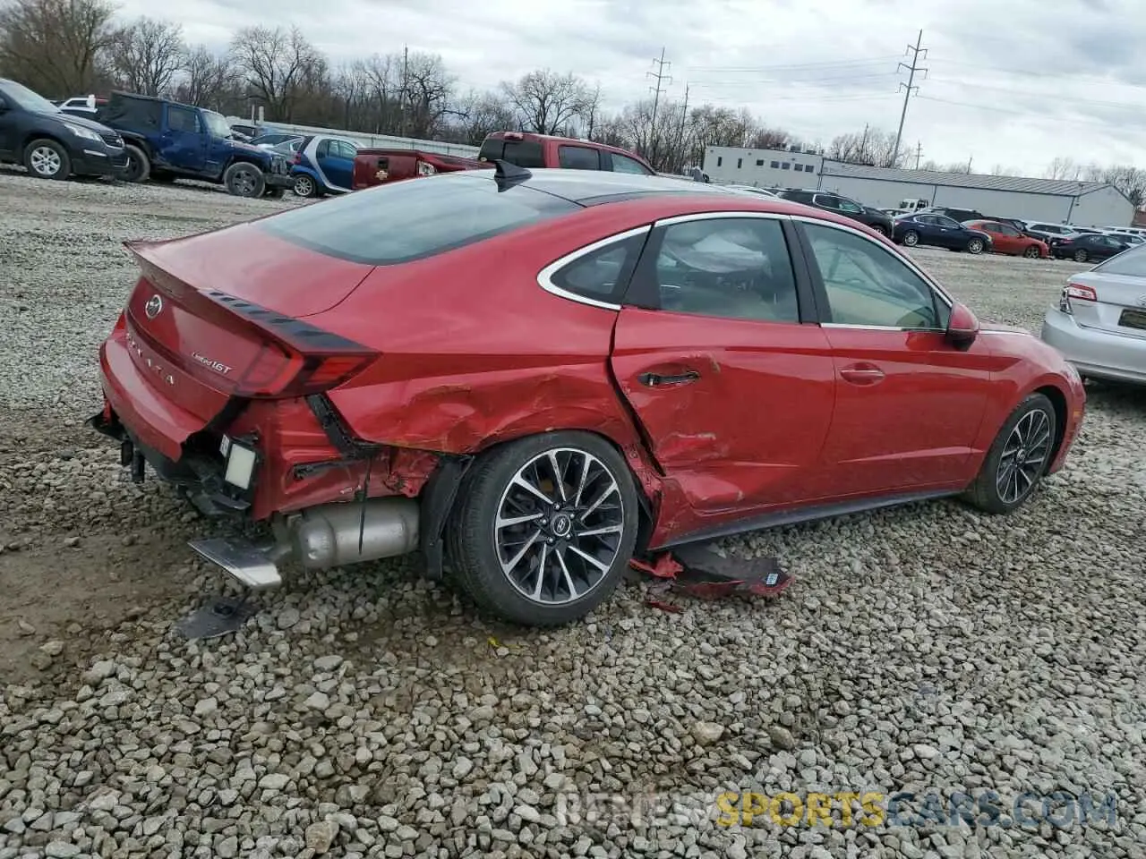 3 fotografías del automóvil dañado 5NPEH4J20MH090314 HYUNDAI SONATA 2021