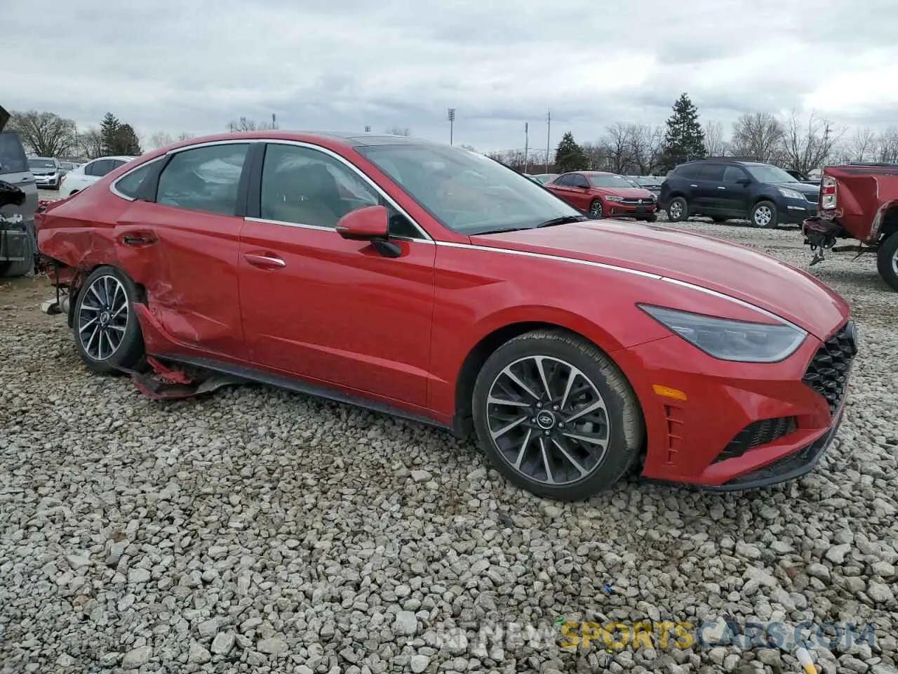 4 fotografías del automóvil dañado 5NPEH4J20MH090314 HYUNDAI SONATA 2021