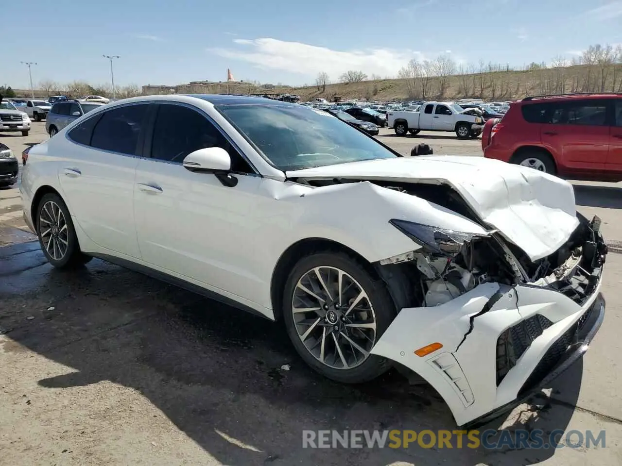 4 fotografías del automóvil dañado 5NPEH4J20MH105930 HYUNDAI SONATA 2021