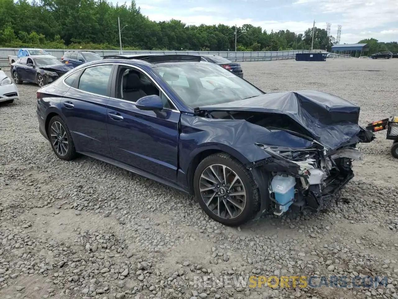 4 fotografías del automóvil dañado 5NPEH4J23MH109731 HYUNDAI SONATA 2021