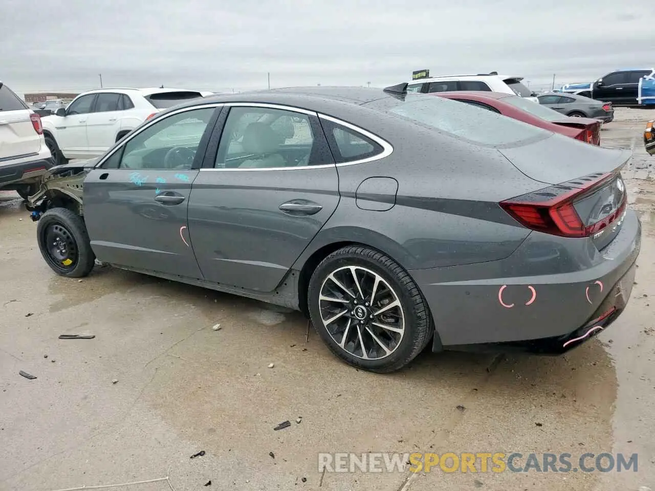 2 fotografías del automóvil dañado 5NPEH4J25MH091040 HYUNDAI SONATA 2021