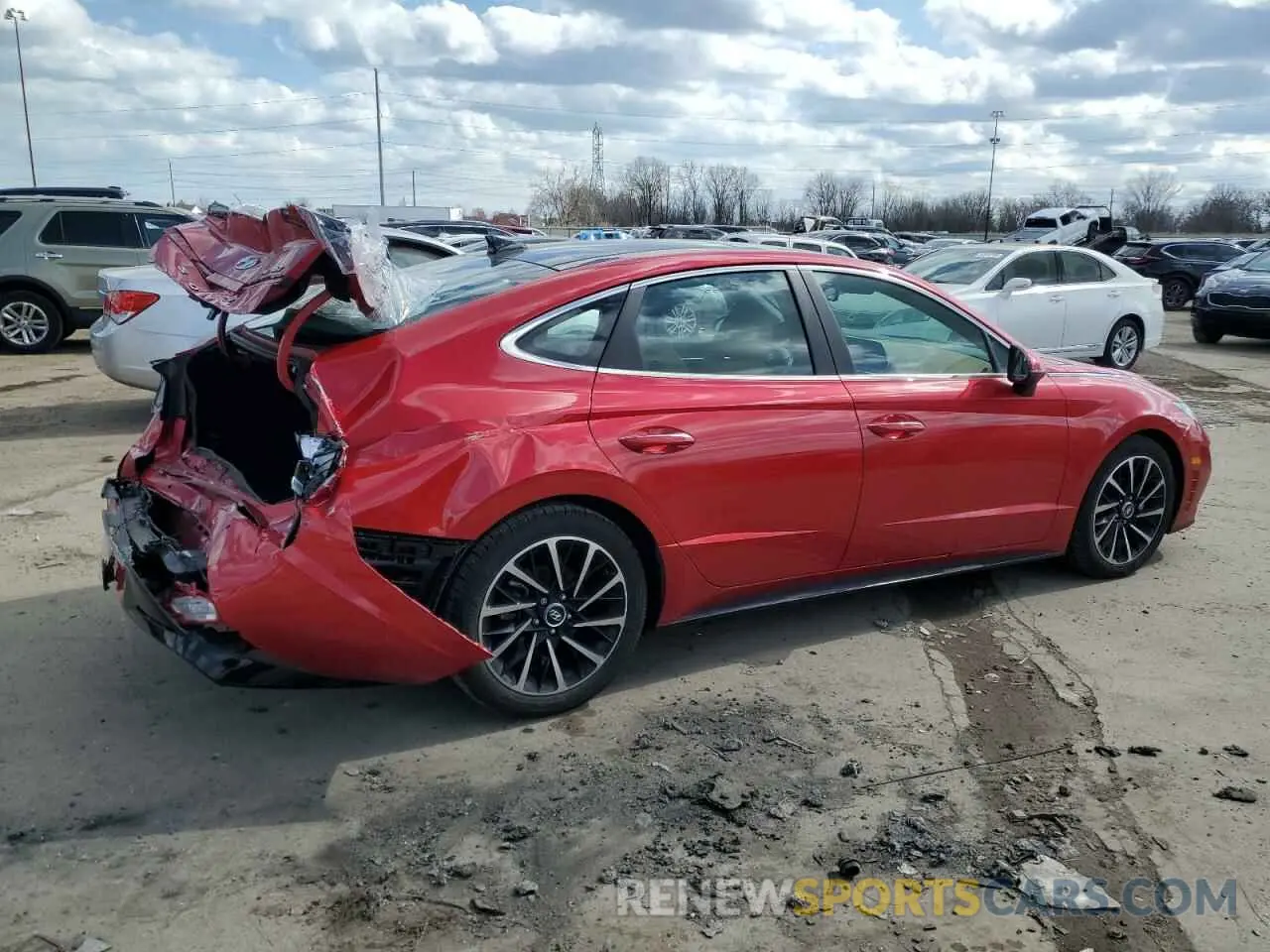 3 fotografías del automóvil dañado 5NPEH4J26MH077955 HYUNDAI SONATA 2021