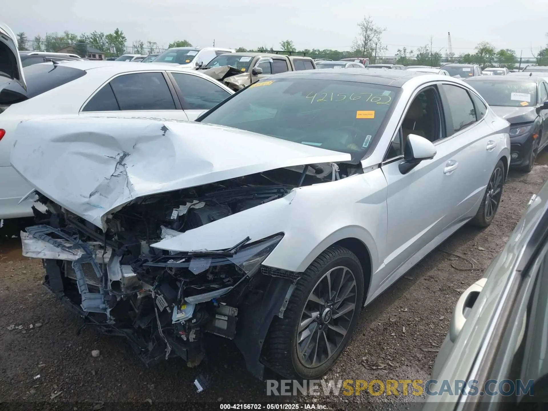 2 fotografías del automóvil dañado 5NPEH4J26MH102515 HYUNDAI SONATA 2021