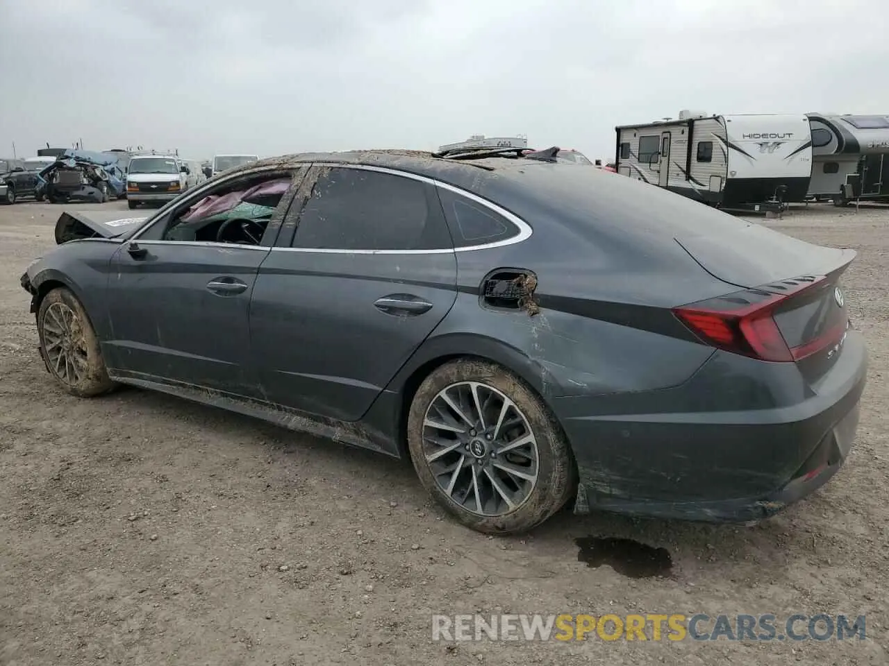 2 fotografías del automóvil dañado 5NPEH4J26MH130332 HYUNDAI SONATA 2021