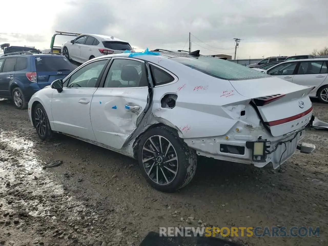 2 fotografías del automóvil dañado 5NPEH4J29MH082129 HYUNDAI SONATA 2021