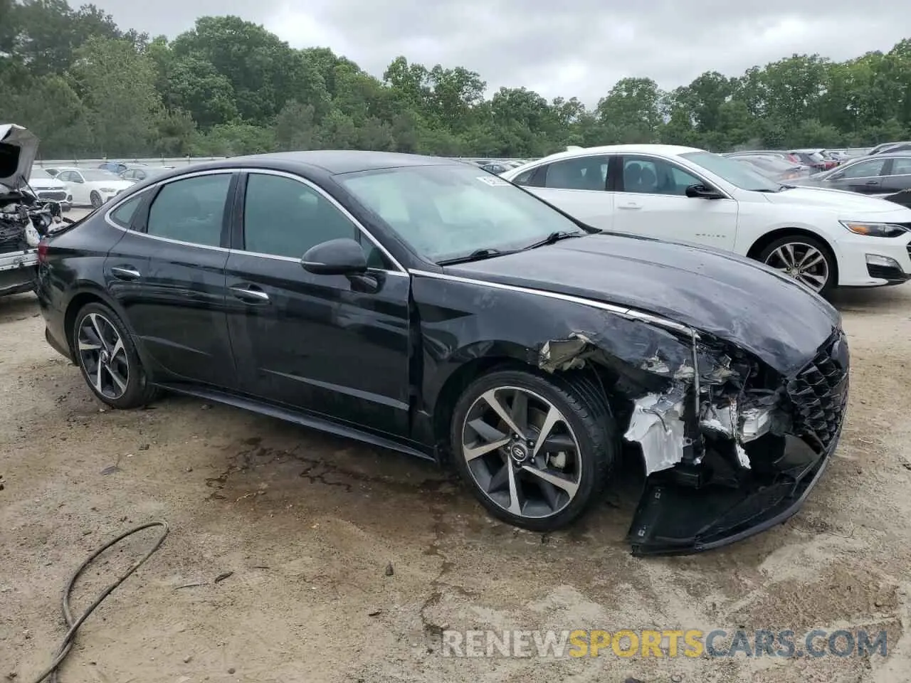 4 fotografías del automóvil dañado 5NPEJ4J20MH107391 HYUNDAI SONATA 2021