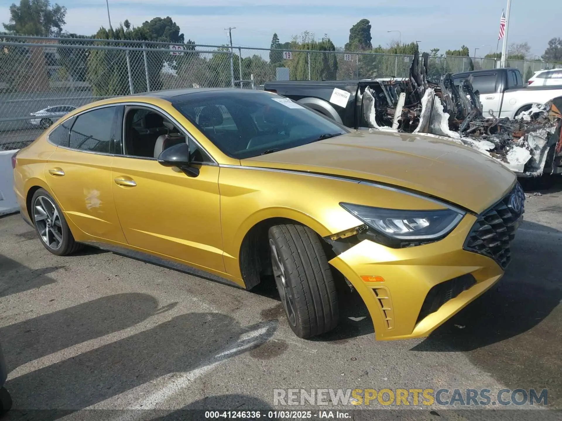 12 fotografías del automóvil dañado 5NPEJ4J21MH074465 HYUNDAI SONATA 2021