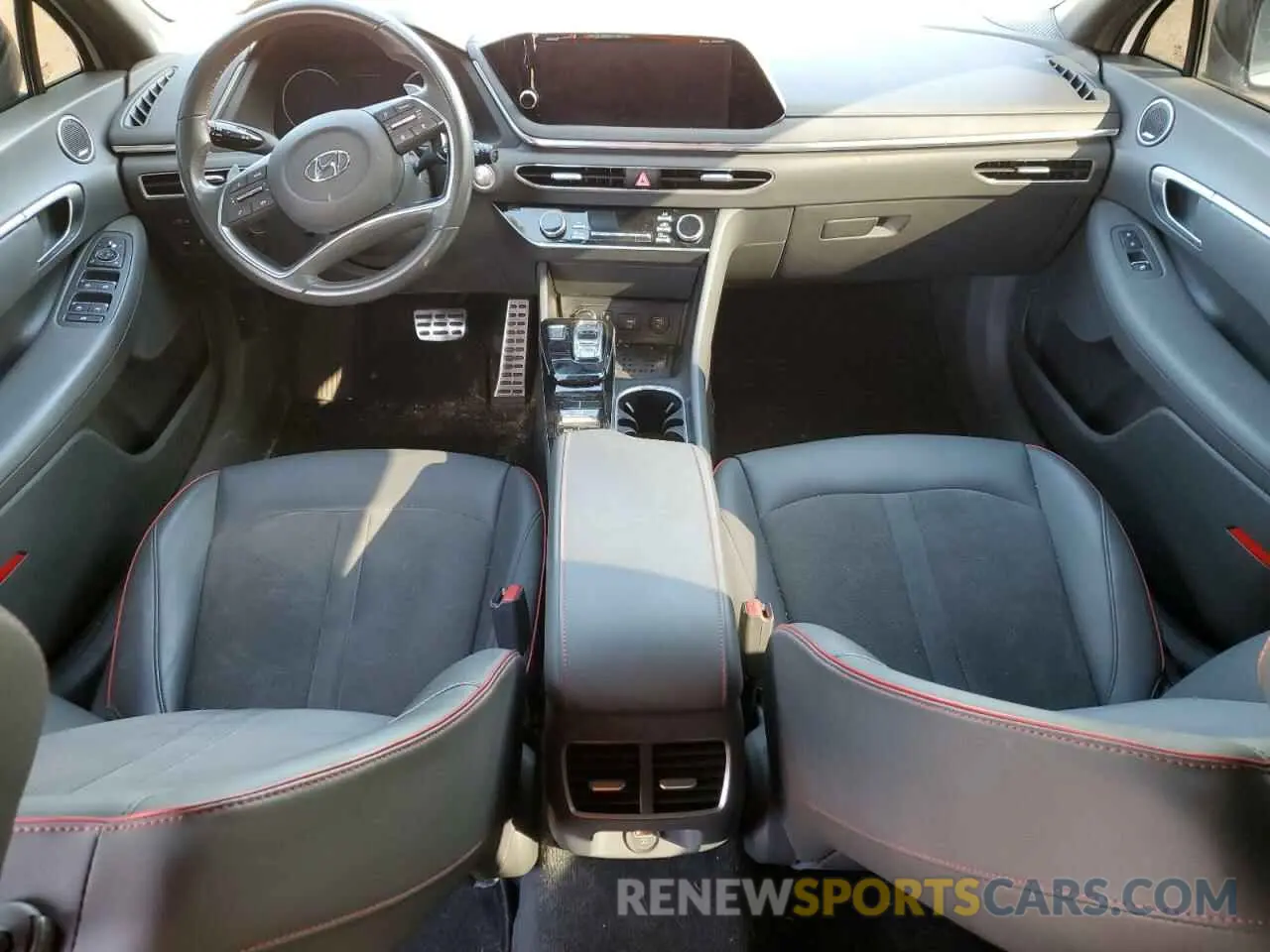 8 fotografías del automóvil dañado 5NPEJ4J21MH081383 HYUNDAI SONATA 2021