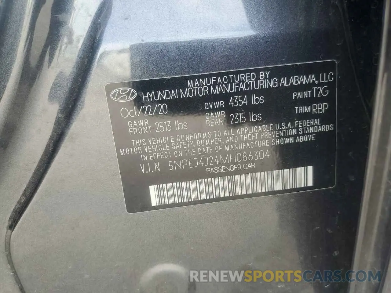 14 fotografías del automóvil dañado 5NPEJ4J24MH086304 HYUNDAI SONATA 2021