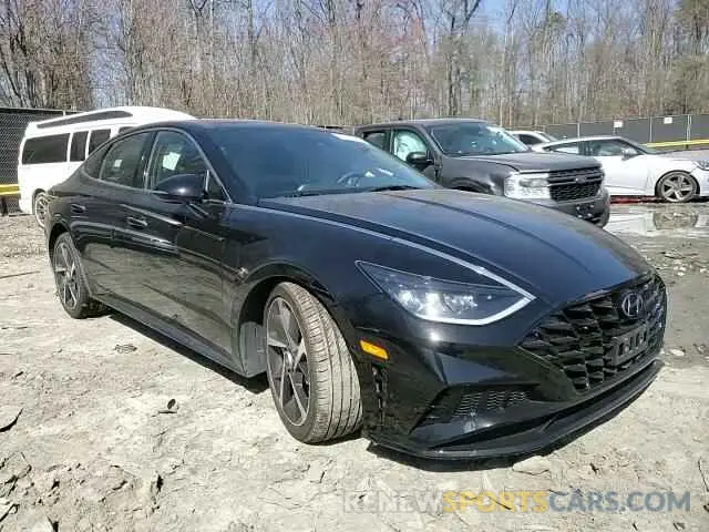 11 fotografías del automóvil dañado 5NPEJ4J25MH132299 HYUNDAI SONATA 2021