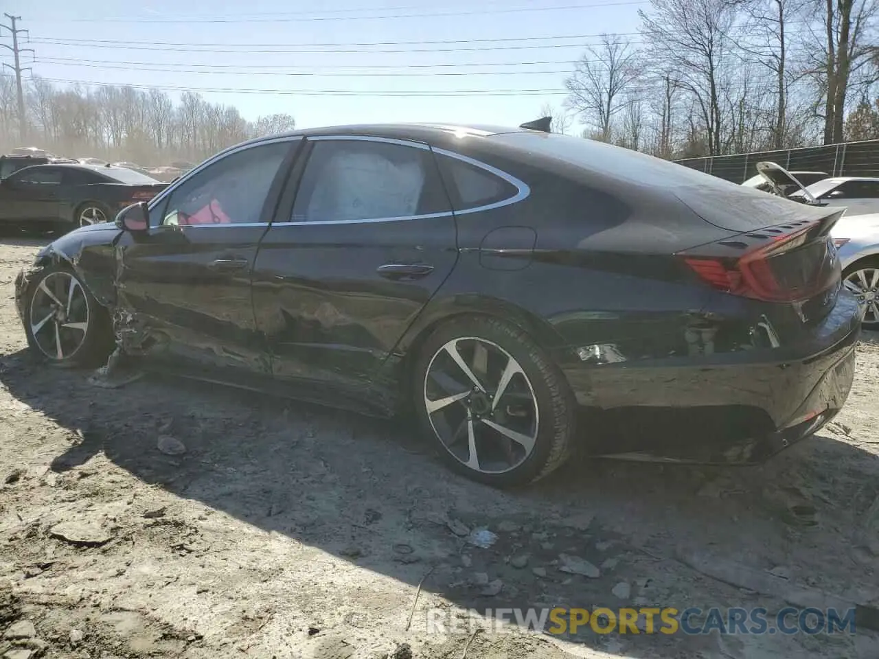 2 fotografías del automóvil dañado 5NPEJ4J25MH132299 HYUNDAI SONATA 2021