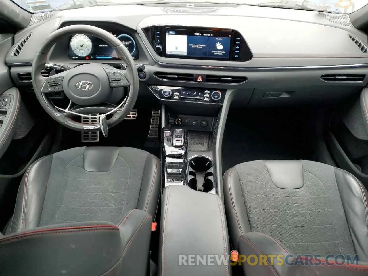 8 fotografías del automóvil dañado 5NPEK4JC1MH122889 HYUNDAI SONATA 2021