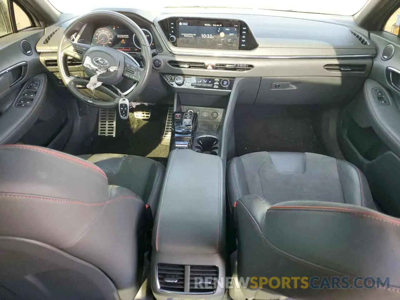 8 fotografías del automóvil dañado 5NPEK4JC3MH130508 HYUNDAI SONATA 2021