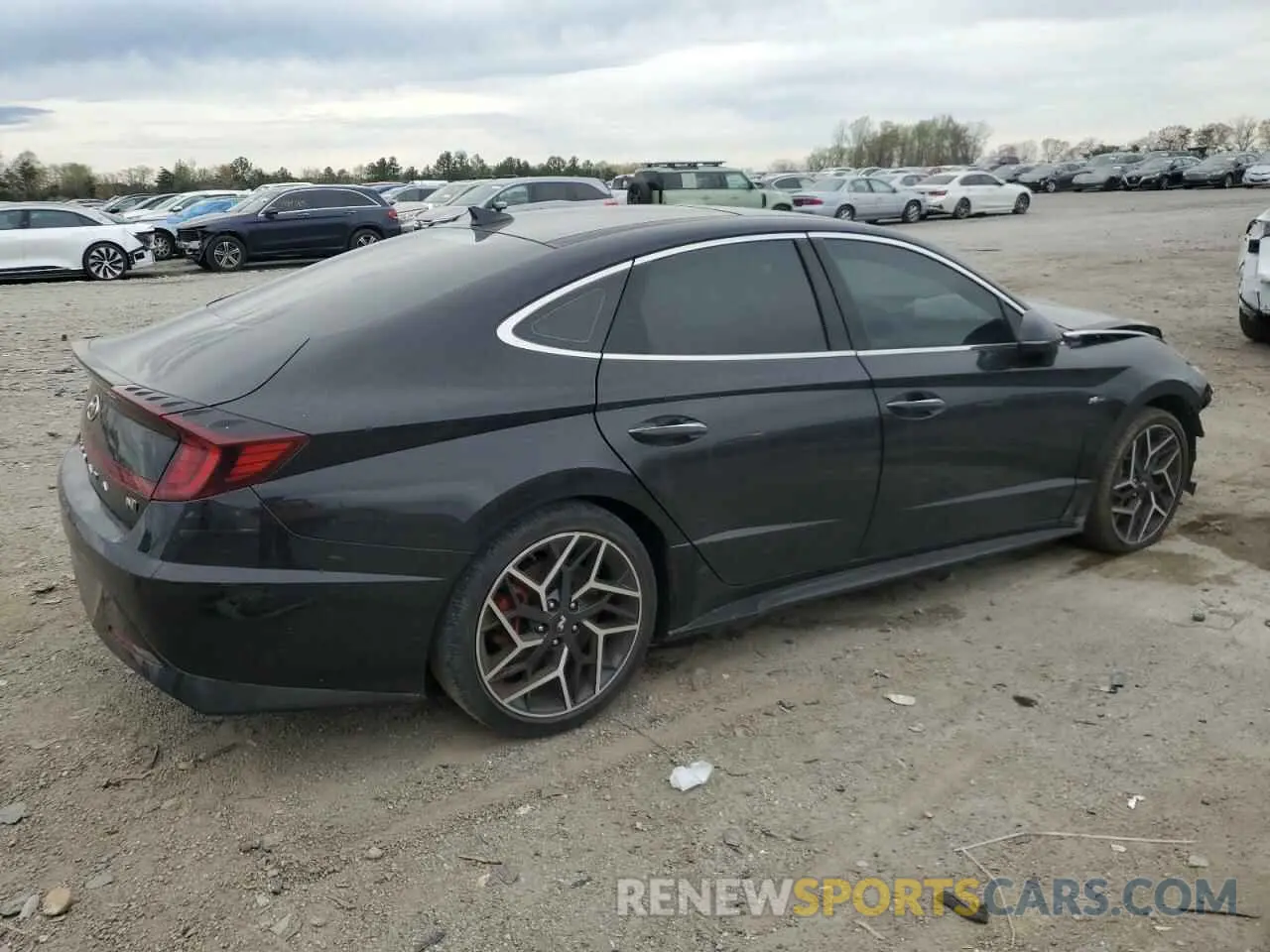 3 fotografías del automóvil dañado 5NPEK4JC8MH124655 HYUNDAI SONATA 2021