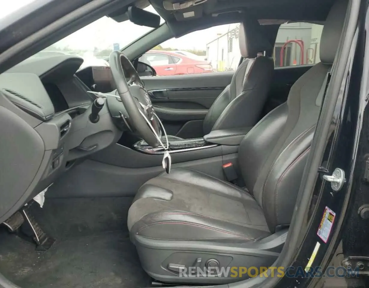 7 fotografías del automóvil dañado 5NPEK4JC8MH124655 HYUNDAI SONATA 2021