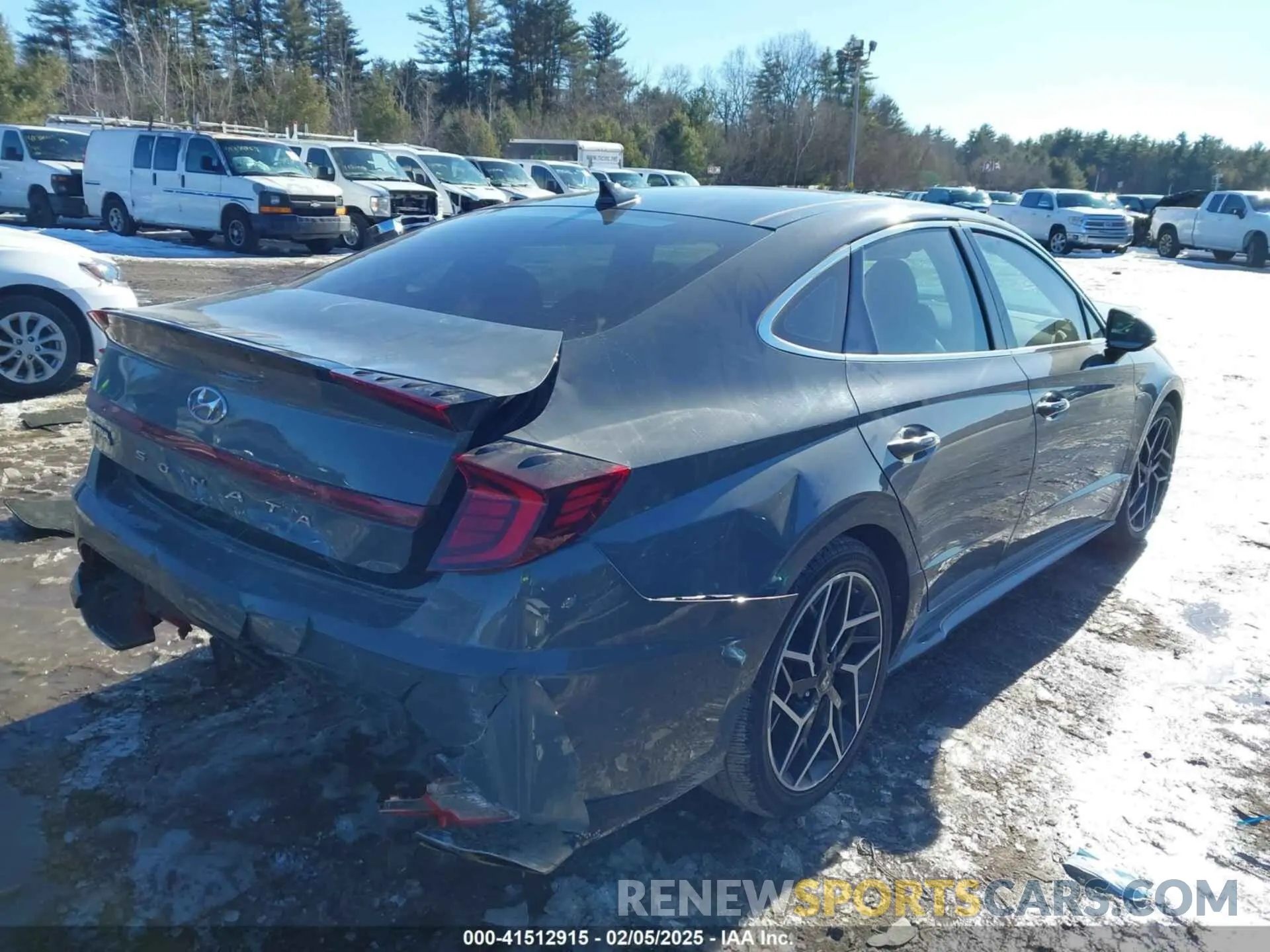 4 fotografías del automóvil dañado 5NPEK4JC8MH127510 HYUNDAI SONATA 2021