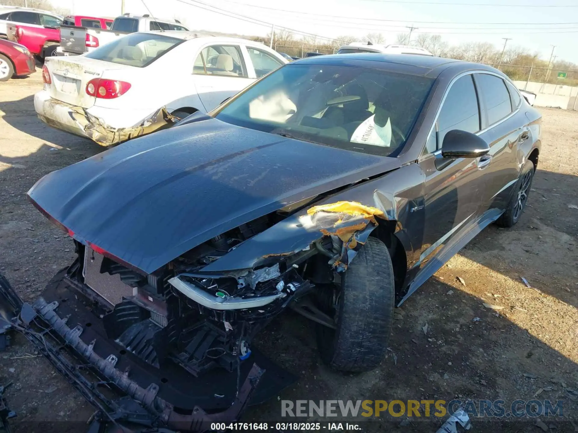 2 fotografías del automóvil dañado 5NPEK4JC8MH130584 HYUNDAI SONATA 2021