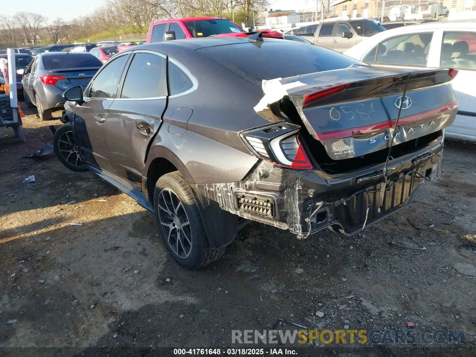 3 fotografías del automóvil dañado 5NPEK4JC8MH130584 HYUNDAI SONATA 2021