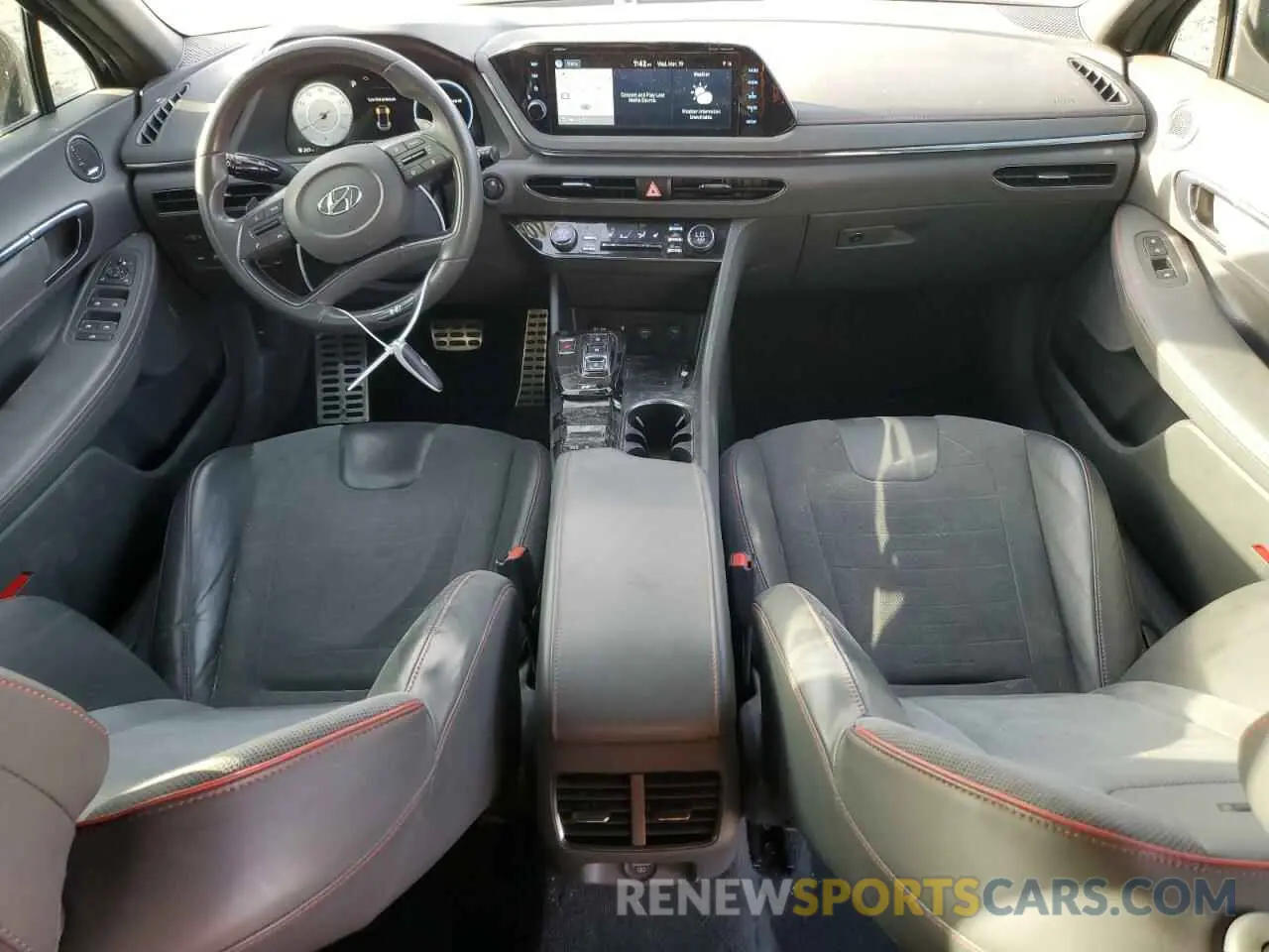 8 fotografías del automóvil dañado 5NPEK4JC9MH130321 HYUNDAI SONATA 2021