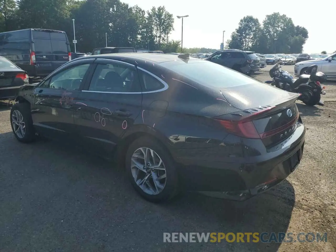 2 fotografías del automóvil dañado 5NPEL4JA5MH098558 HYUNDAI SONATA 2021